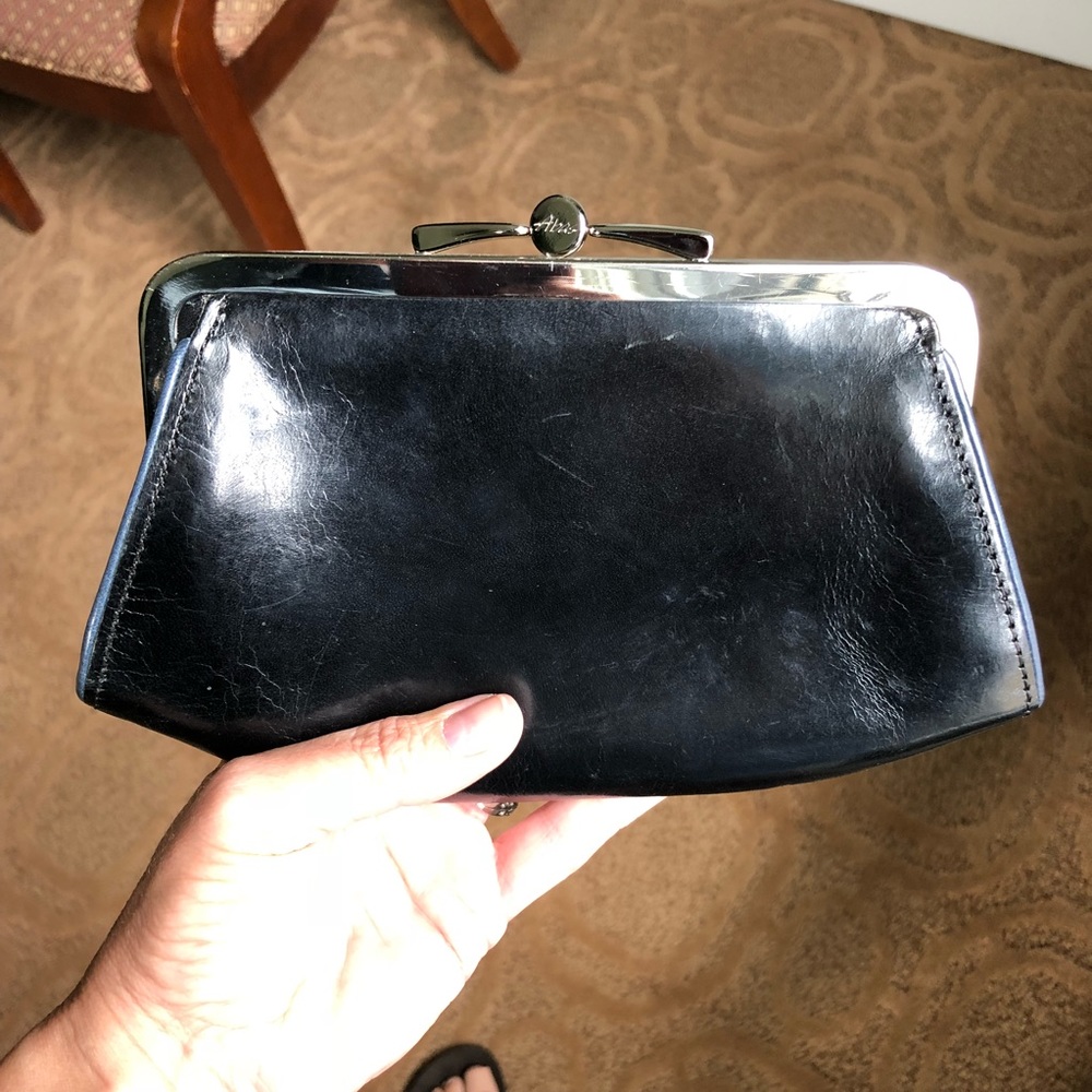 Abas Black Frame Clutch/Wallet